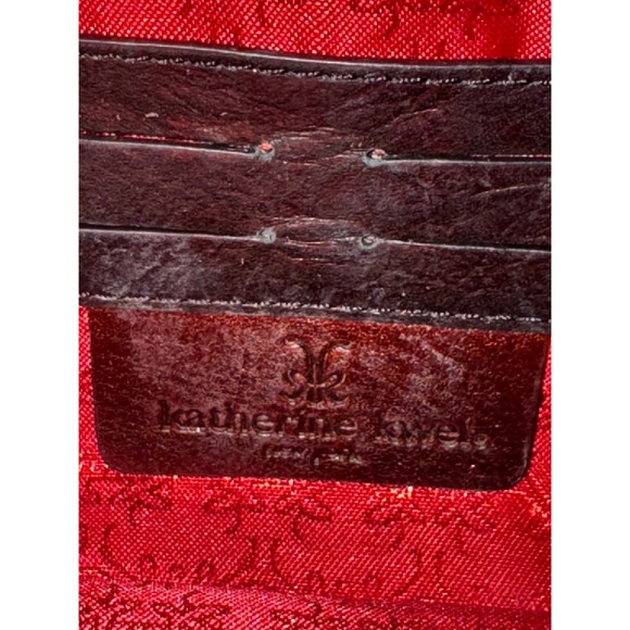 KATHERINE KWEI Black Leather Fringe Clutch Bag New York Evening Occasion - Picture 5 of 11